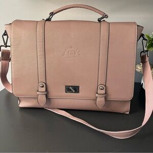 Easegave Blush Pink Leather Satchel